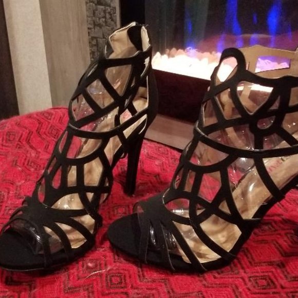 High Heel Zip back Sandals - Picture 4 of 5